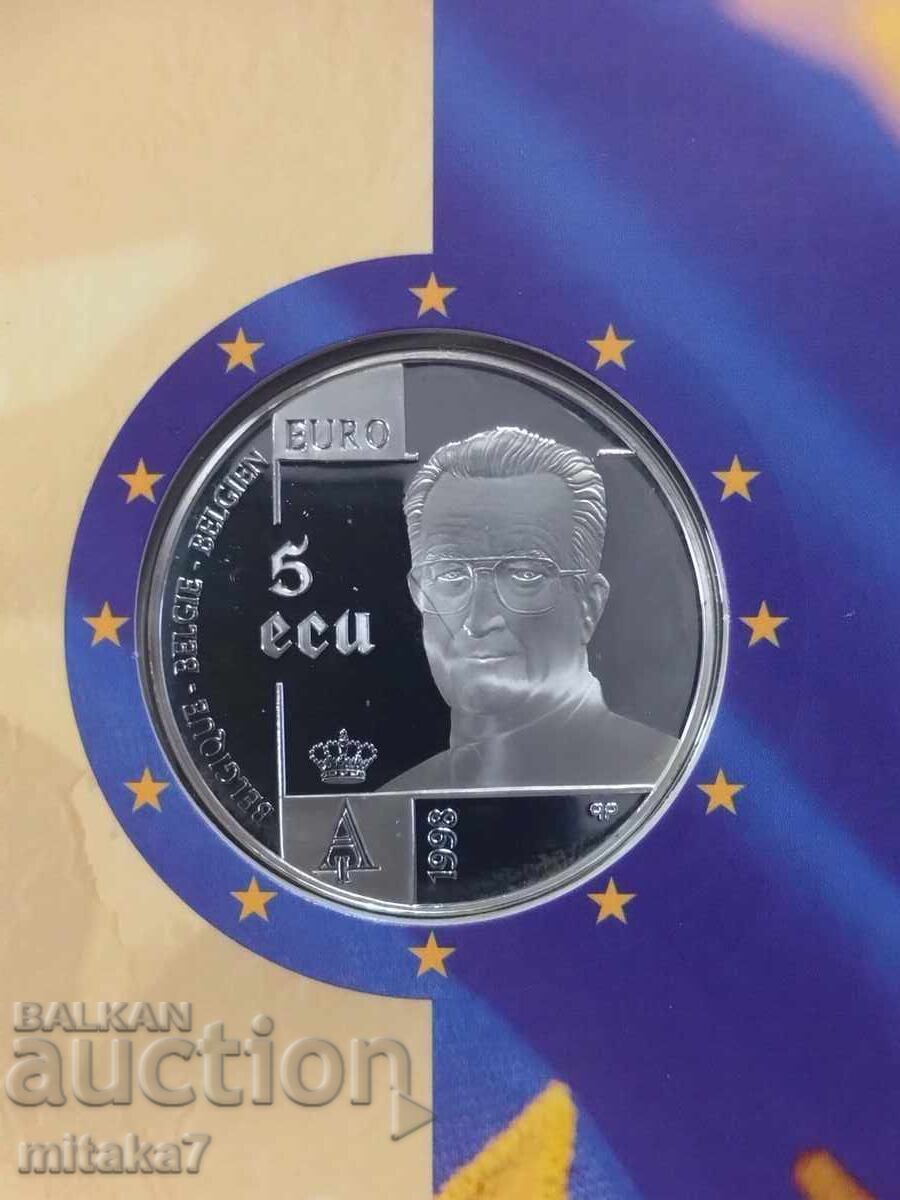 5 екю 1998 година, сребро, Белгия с цена € 51.00 | 99.75 лв. 5 екю 1998 година, сребро, Белгия с цена € 51.00 | 99.75 лв.
