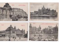 Ungaria Budapesta 1937 4 cărți poștale curate