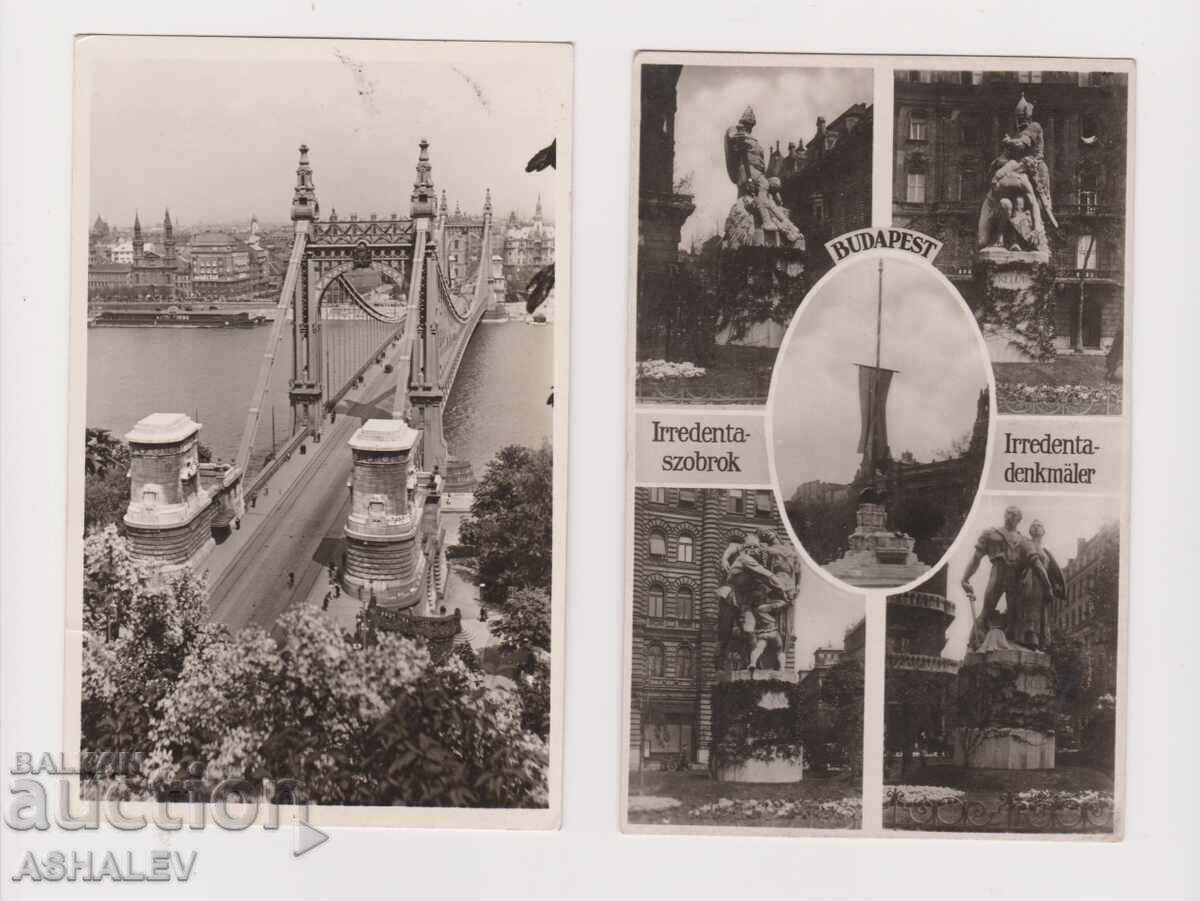 Hungary Budapest 1937 2 postcards unused