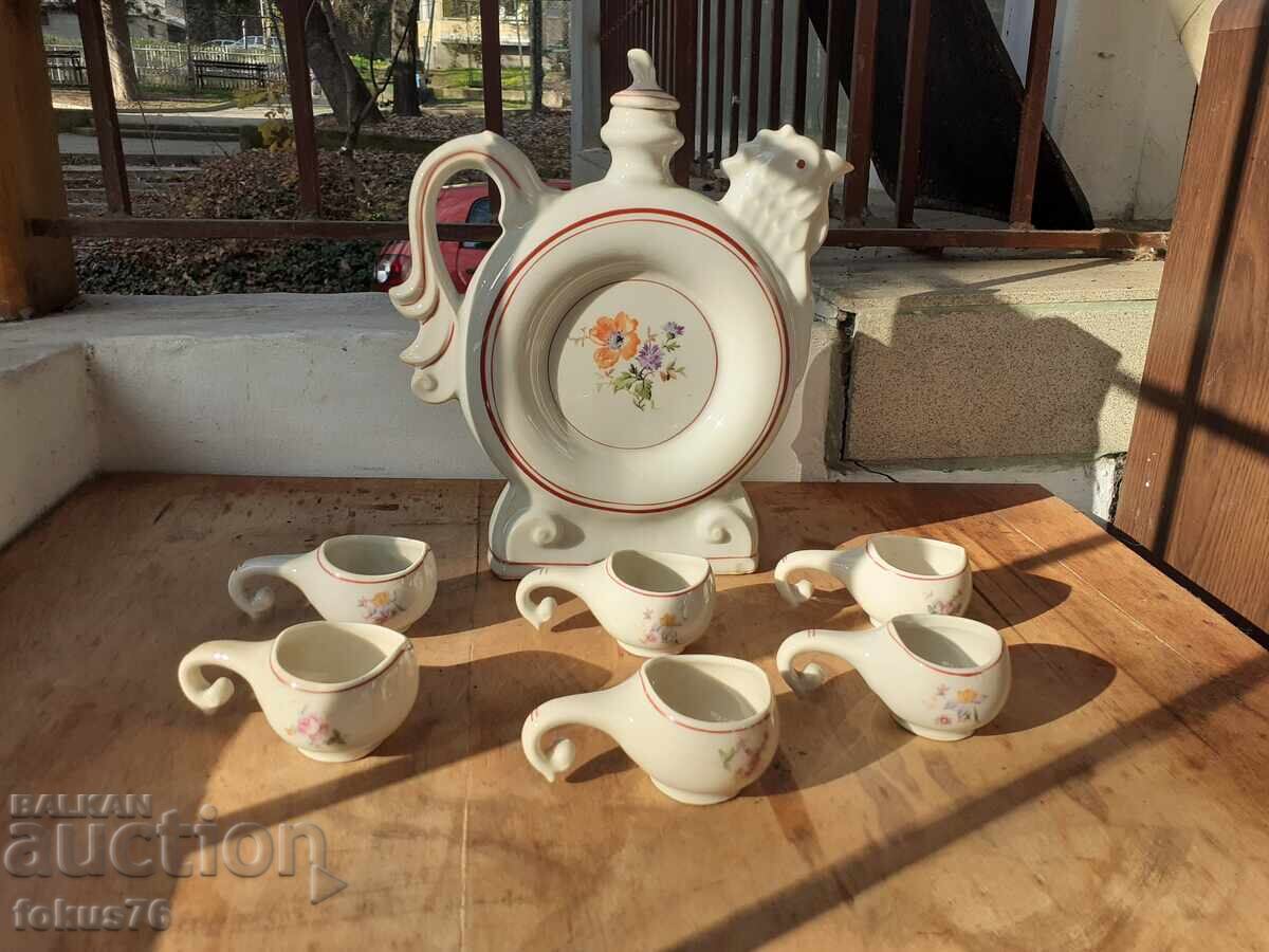 Porțelan bulgăresc - serviciu pentru rachiu fiert cu dovlecei Unicat cu preț € 148.27 | 289.99 BGN