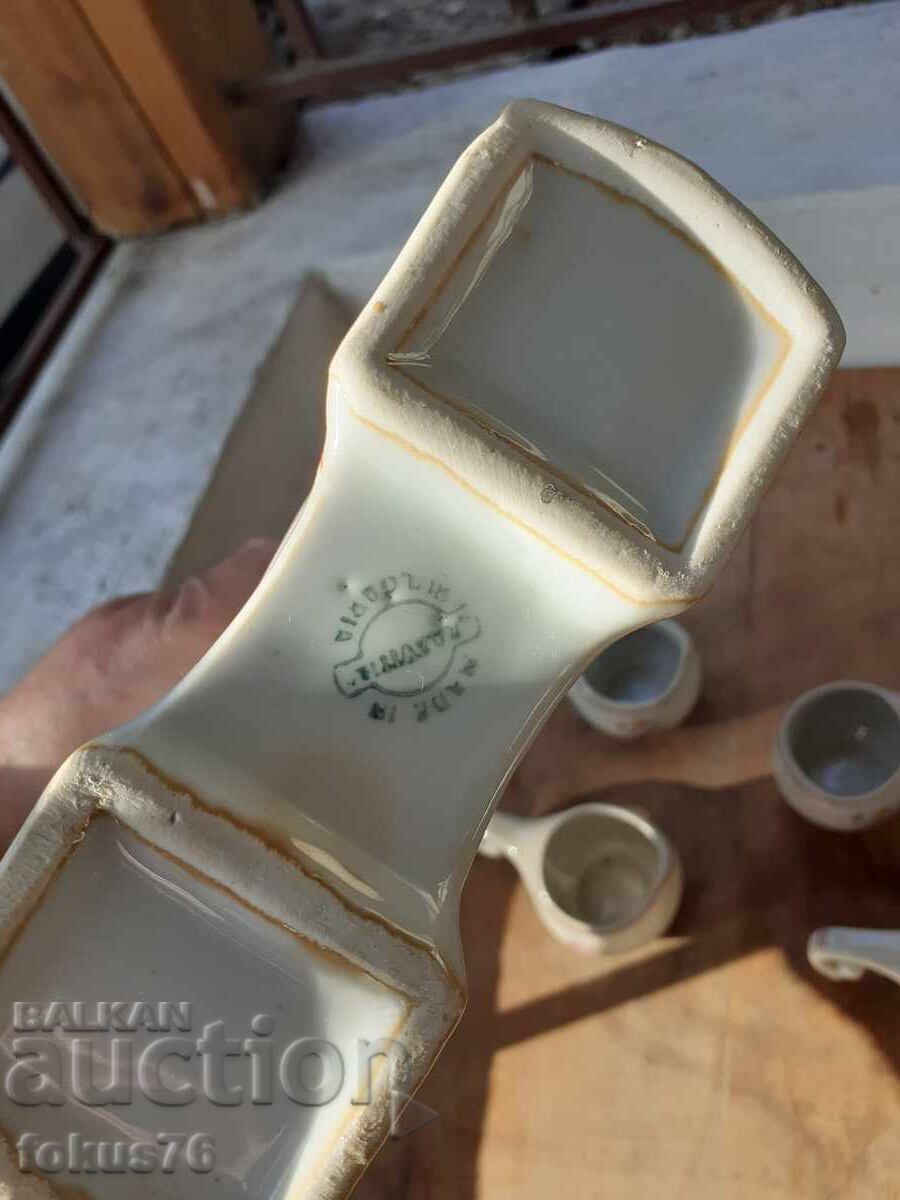 Livrarea Porțelan bulgăresc - serviciu pentru rachiu fiert cu dovlecei Unicat