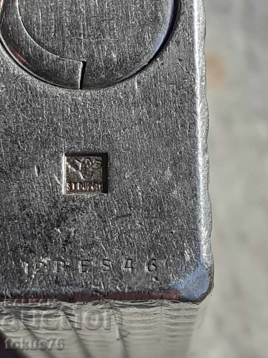 Brichetă de colecție din argint veche Dupont - funcționează - 6 Brichetă de colecție din argint veche Dupont - funcționează - 6