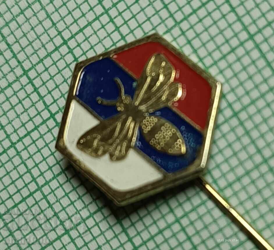 2 buc. insignii cu Albina Uniunea Apicultorilor din Slovenia - 5