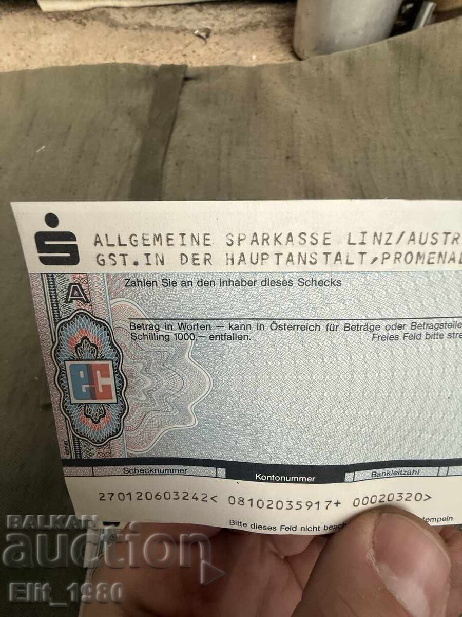 Auction  Blank Check