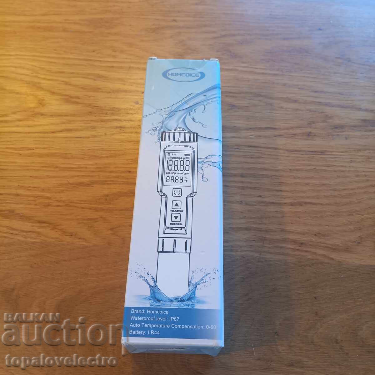 NOU! 5-în-1 pH metru, pH, EC, TDS, salinitate și temperatură - 7