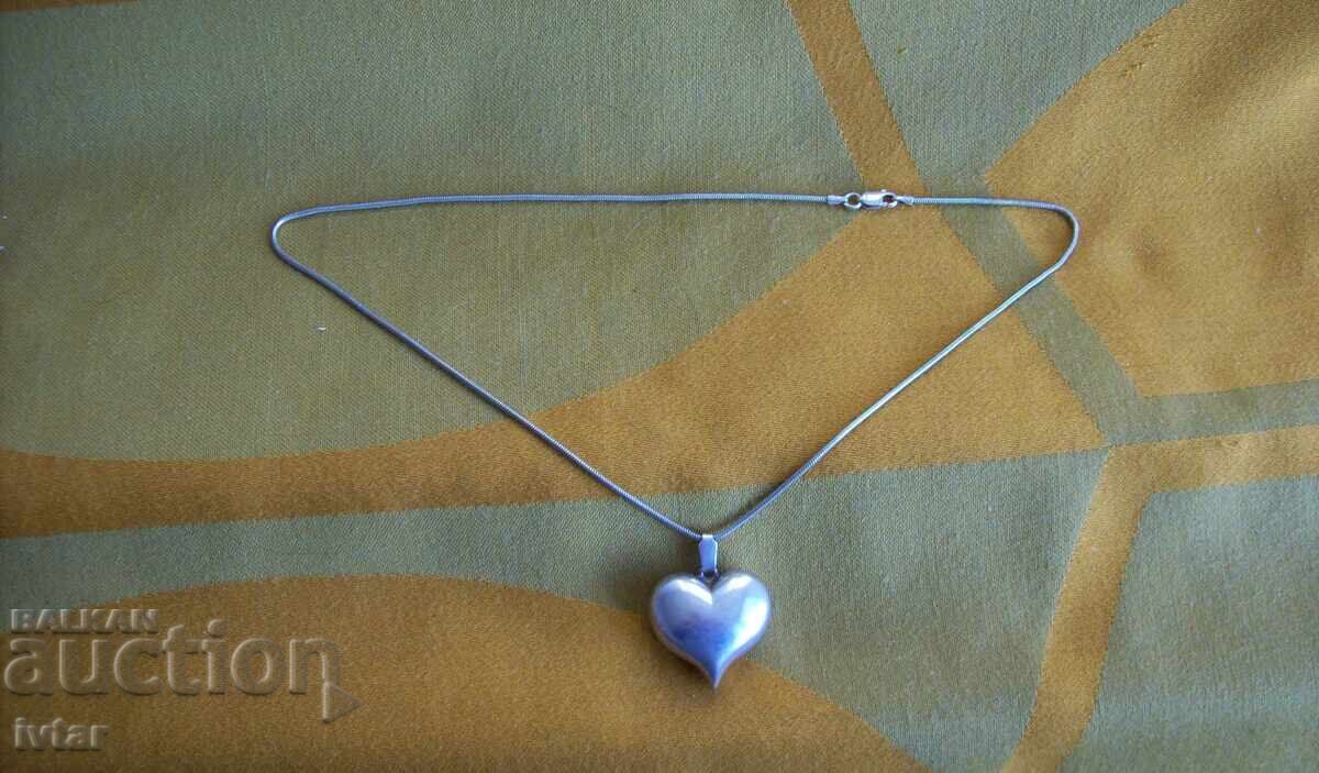 Necklace, heart silver with price 42.00 BGN | € 21.47