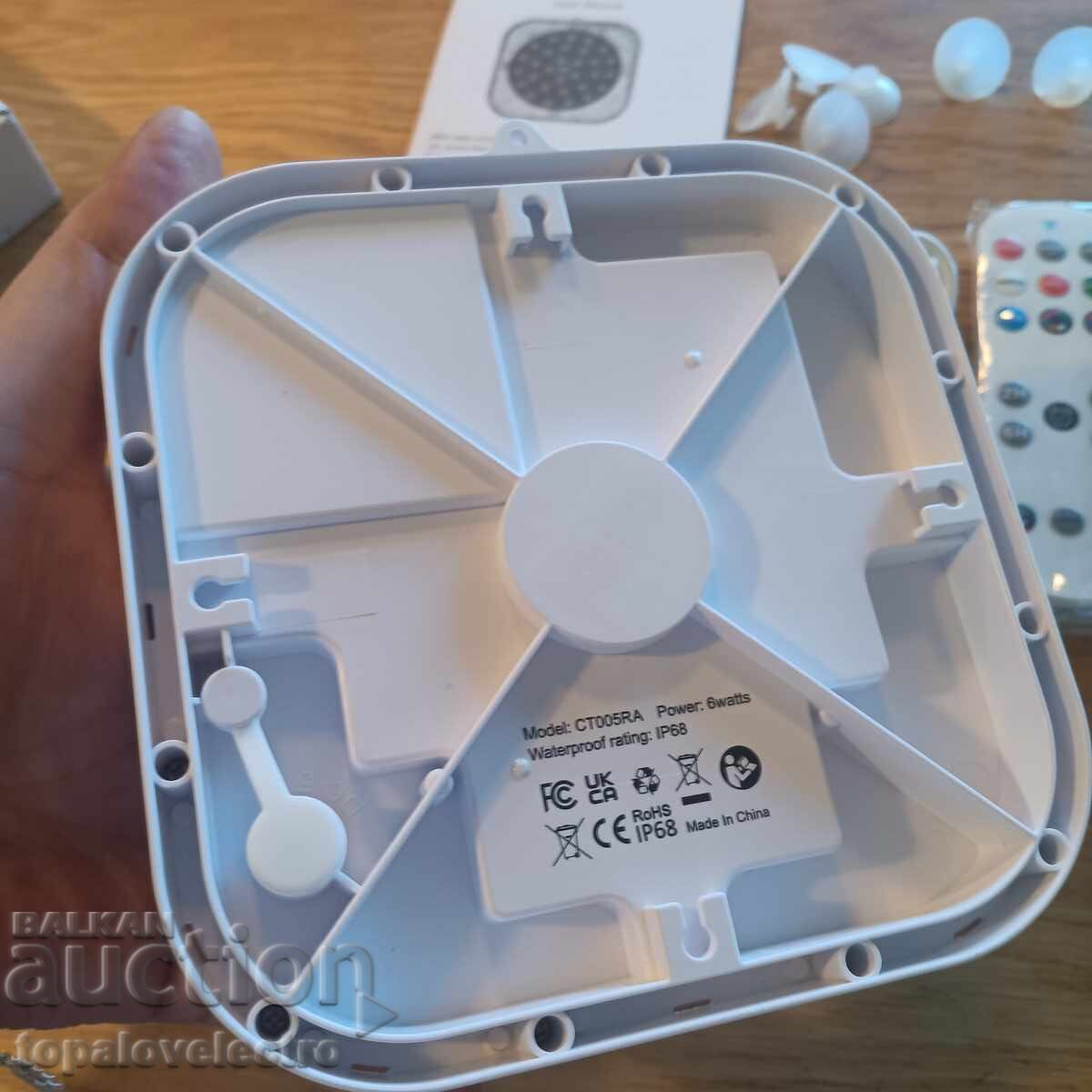 NOU! Iluminat LED pentru piscină, reîncărcabil, RGBW, cu telecomandă - 6