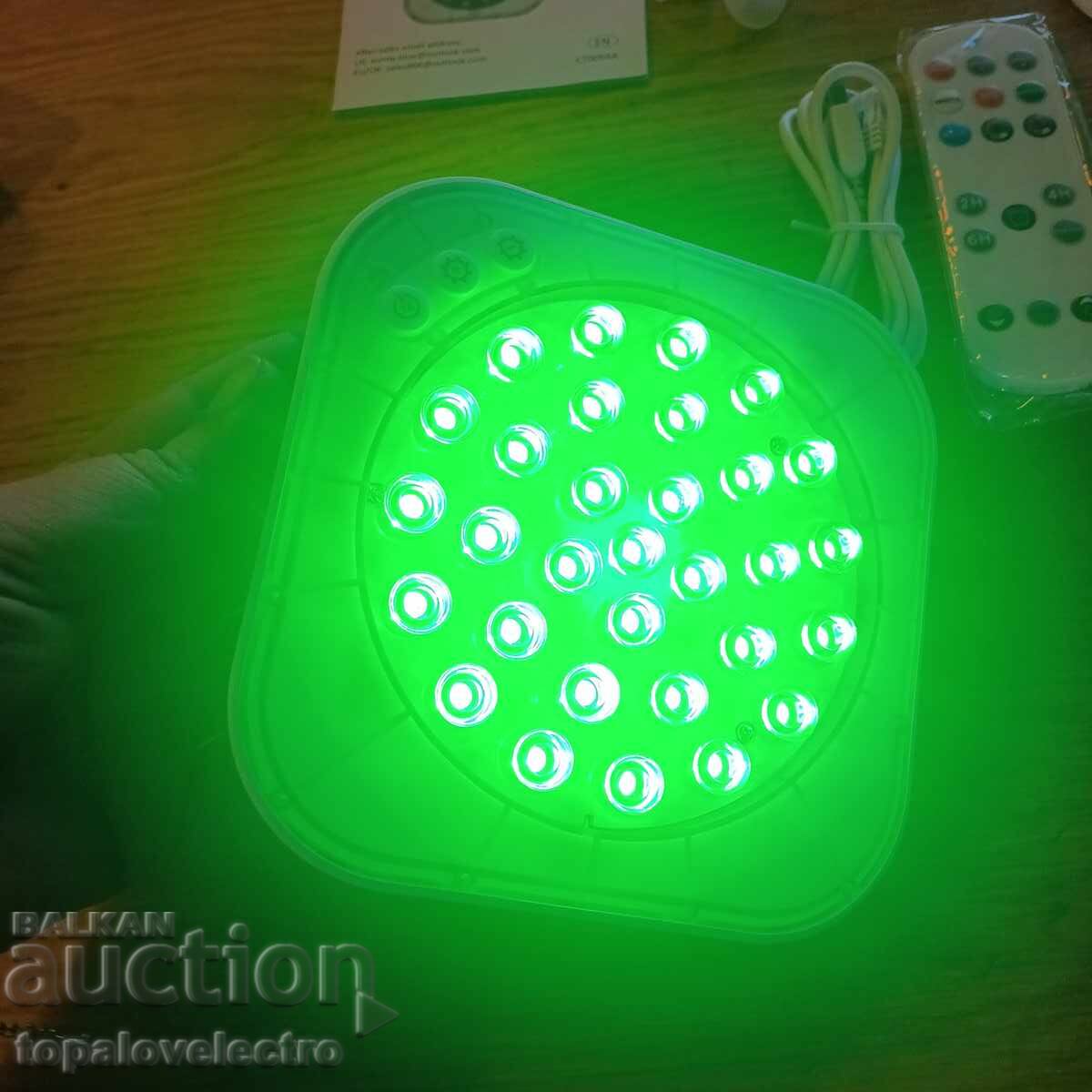 NOU! Iluminat LED pentru piscină, reîncărcabil, RGBW, cu telecomandă - 7