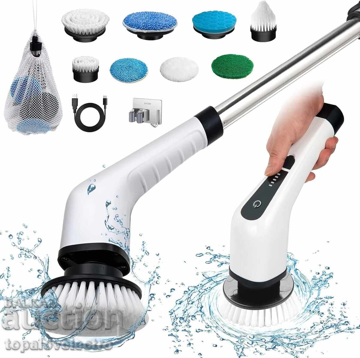 ΝΕΟ! Ηλεκτρική βούρτσα, 8 σε 1, τηλεσκοπική λαβή