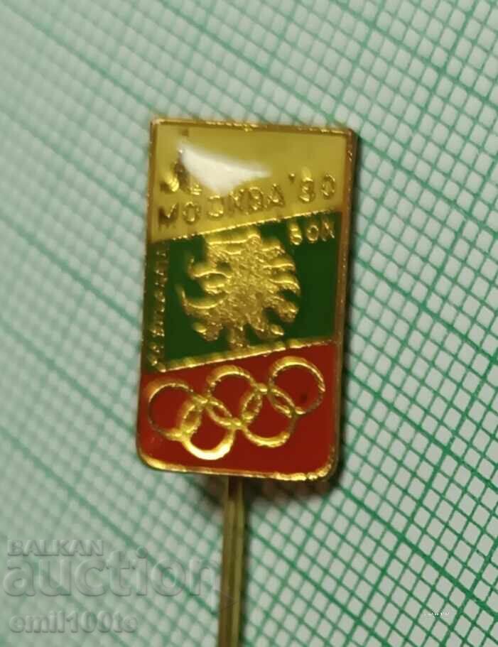 Insigna - BOK Comitetului Olimpic Bulgar Jocurile Olimpice Moscova 80 Insigna - BOK Comitetului Olimpic Bulgar Jocurile Olimpice Moscova 80