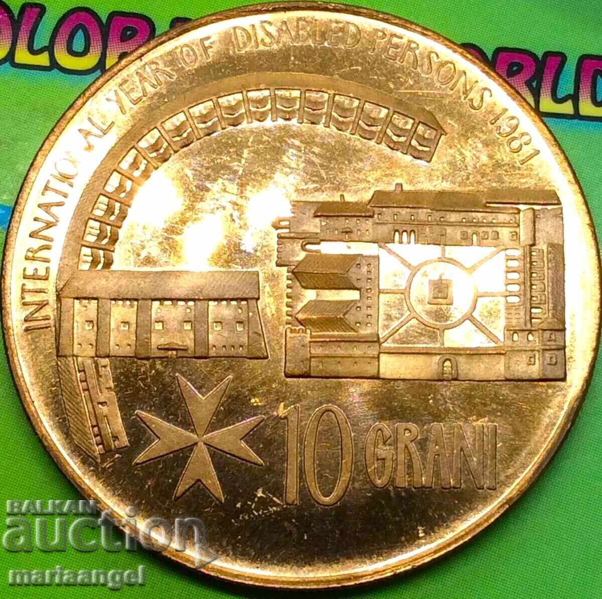 Ordinul de Malta 10 grani 1984 S.M.Order of Malta bronz