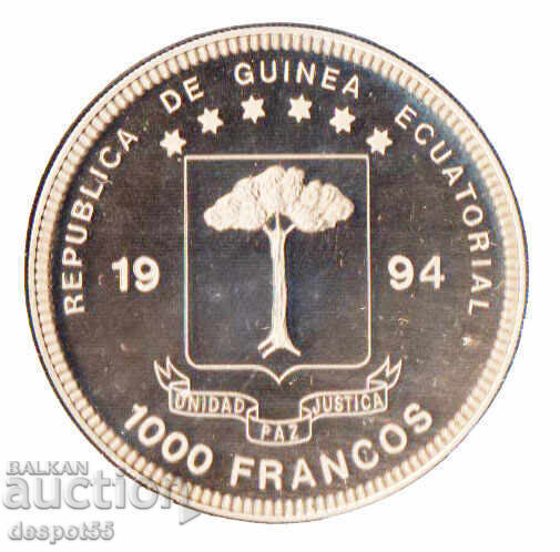 1994. Guyana. Plic numismatic "Prima zi" - 1000 franci cu preț € 8.95 | 17.50 BGN