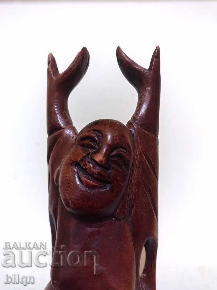 Wooden Sculpture - Laughing Buddha with price € 23.28 | 45.53 BGN Wooden Sculpture - Laughing Buddha with price € 23.28 | 45.53 BGN