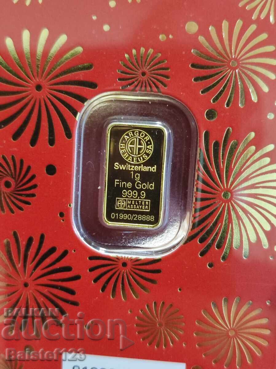 1 грам златно кюлче Дракон 2024 лимитирана серия - 5