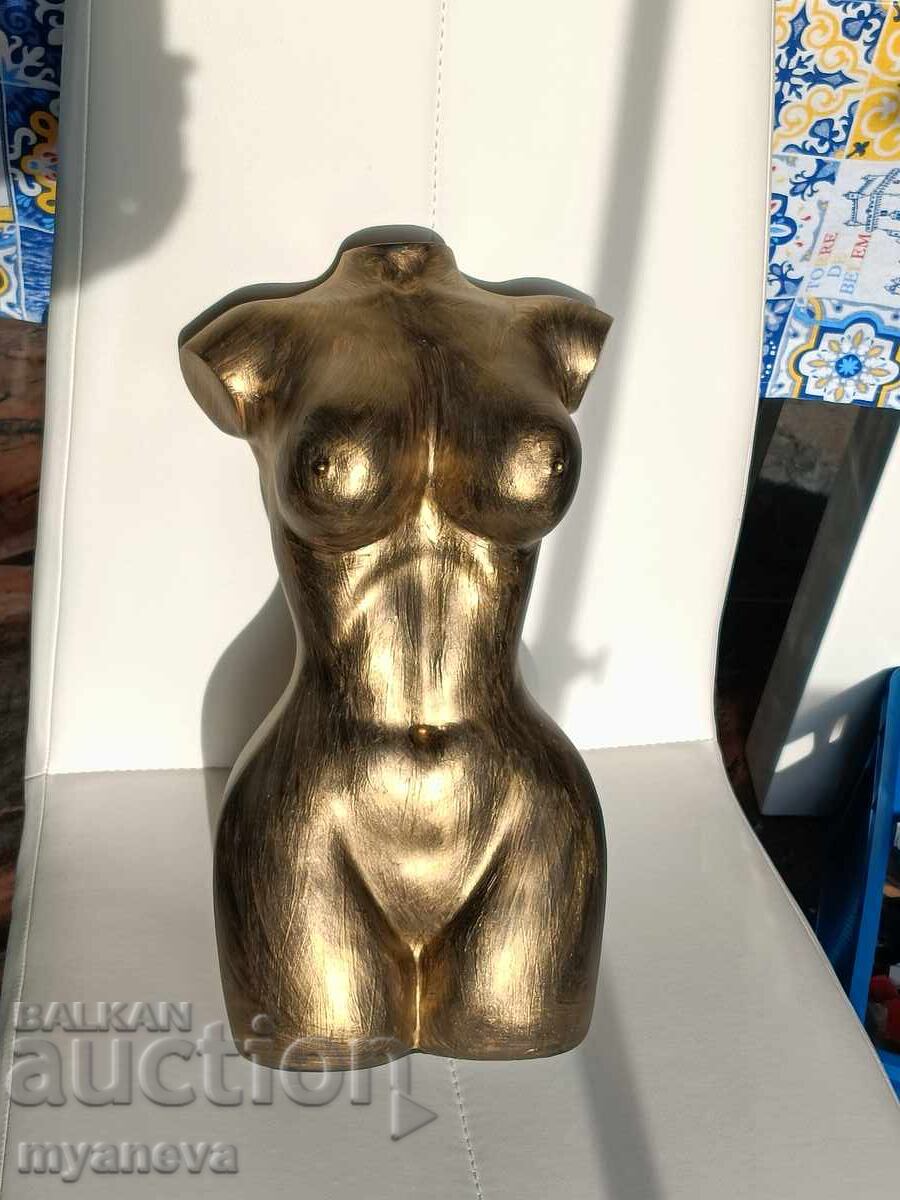 Δημοπρασία Γλυπτό γυναικείου κορμού σε κομψό χρυσό χρώμα