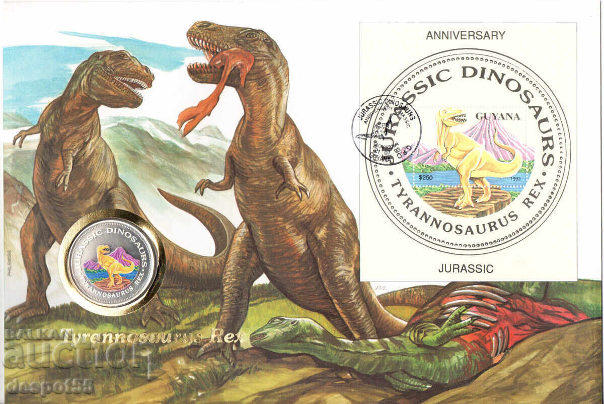 1993. Guyana. Plic numismatic "Prima zi" - 7000 fr