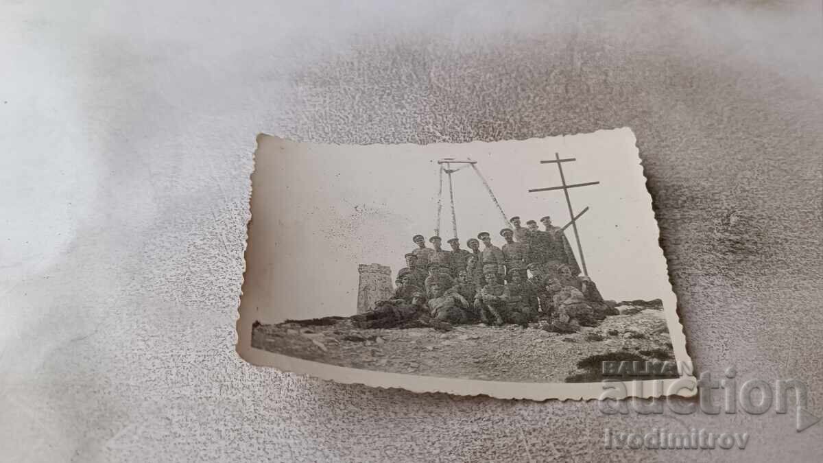 Photograph of Officers and Soldiers on Saint Nicholas Peak