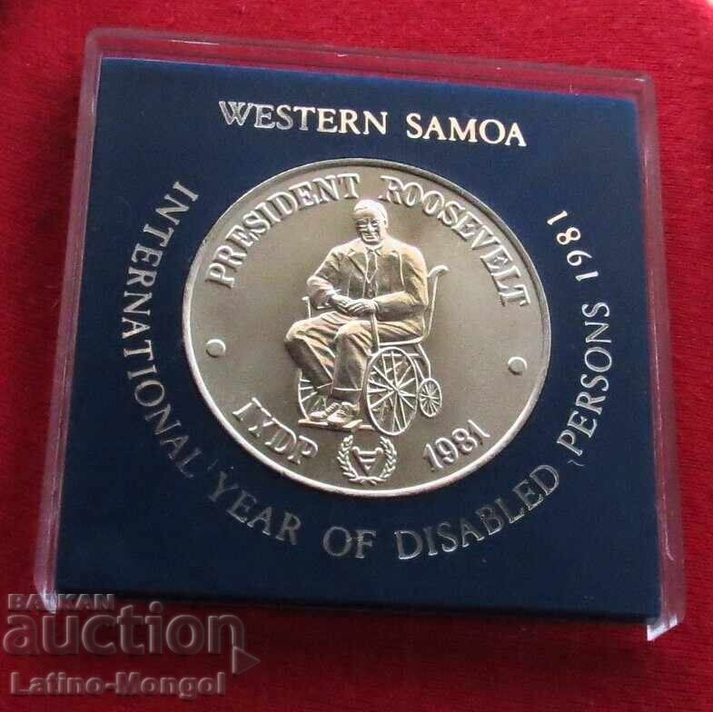 Самоа 1 долар 1981 Година на инвалидите IYDP