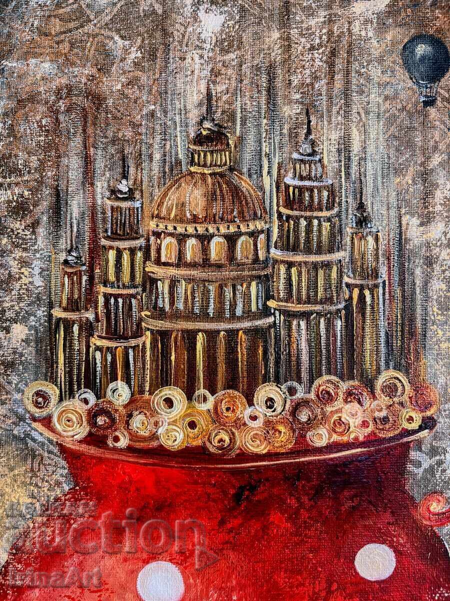 Μαγικό τσαγιέρα - Ira Mo (Ι.Μοβτσάν). Λάδι σε καμβά + Πλαίσιο - 6