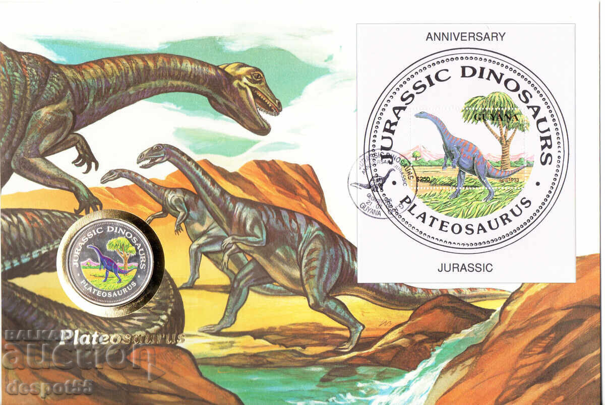 1993. Guyana. Plic numismatic "Prima zi" - 7000 fr