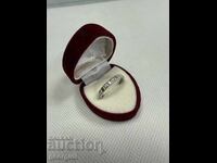 Сребърен пръстен / халка с кристали. №7767