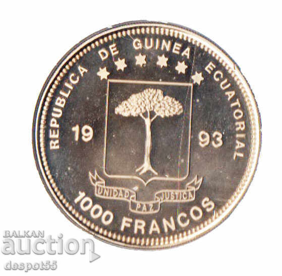 1993. Guyana. Plic numismatic "Prima zi" - 1000 fr cu preț € 8.95 | 17.50 BGN 1993. Guyana. Plic numismatic "Prima zi" - 1000 fr cu preț € 8.95 | 17.50 BGN