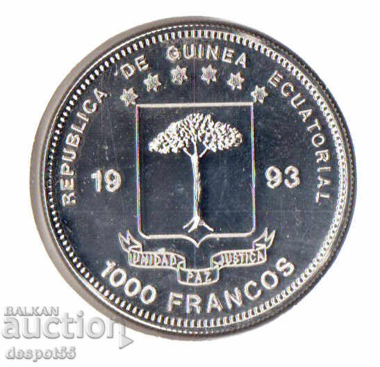 1993. Гвиана. Нумизматичен плик "Първи ден" - 1000 фр. с цена € 8.95 | 17.50 лв. 1993. Гвиана. Нумизматичен плик "Първи ден" - 1000 фр. с цена € 8.95 | 17.50 лв.