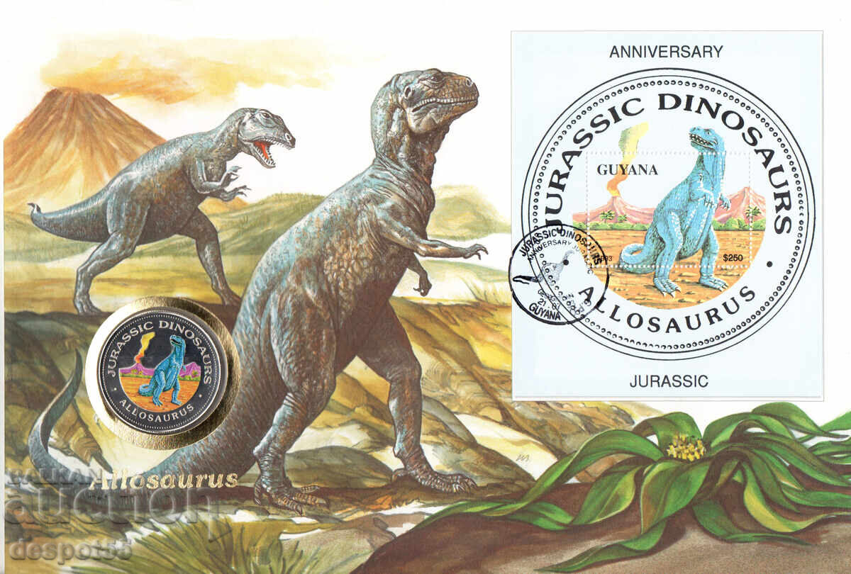 1993. Гвиана. Нумизматичен плик "Първи ден" - 1000 фр. 1993. Гвиана. Нумизматичен плик "Първи ден" - 1000 фр.