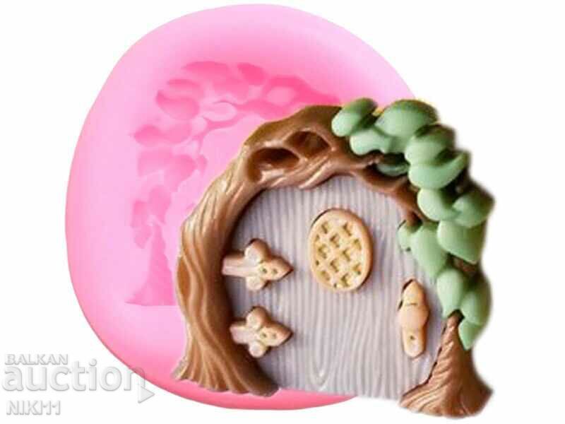 Mold silicon usa unei case, Hobbit, decor fondant