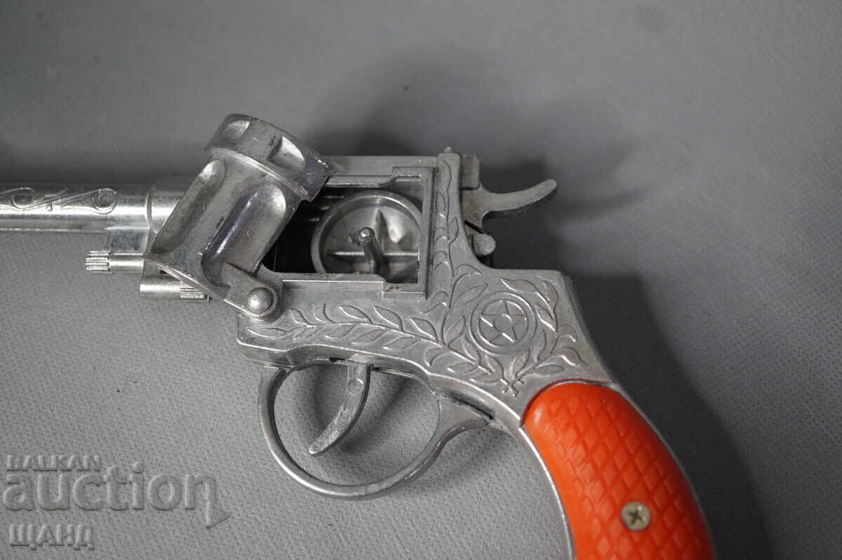 Доставка на Стара Руска Метална играчка кабсен пистолет револвер с кутия