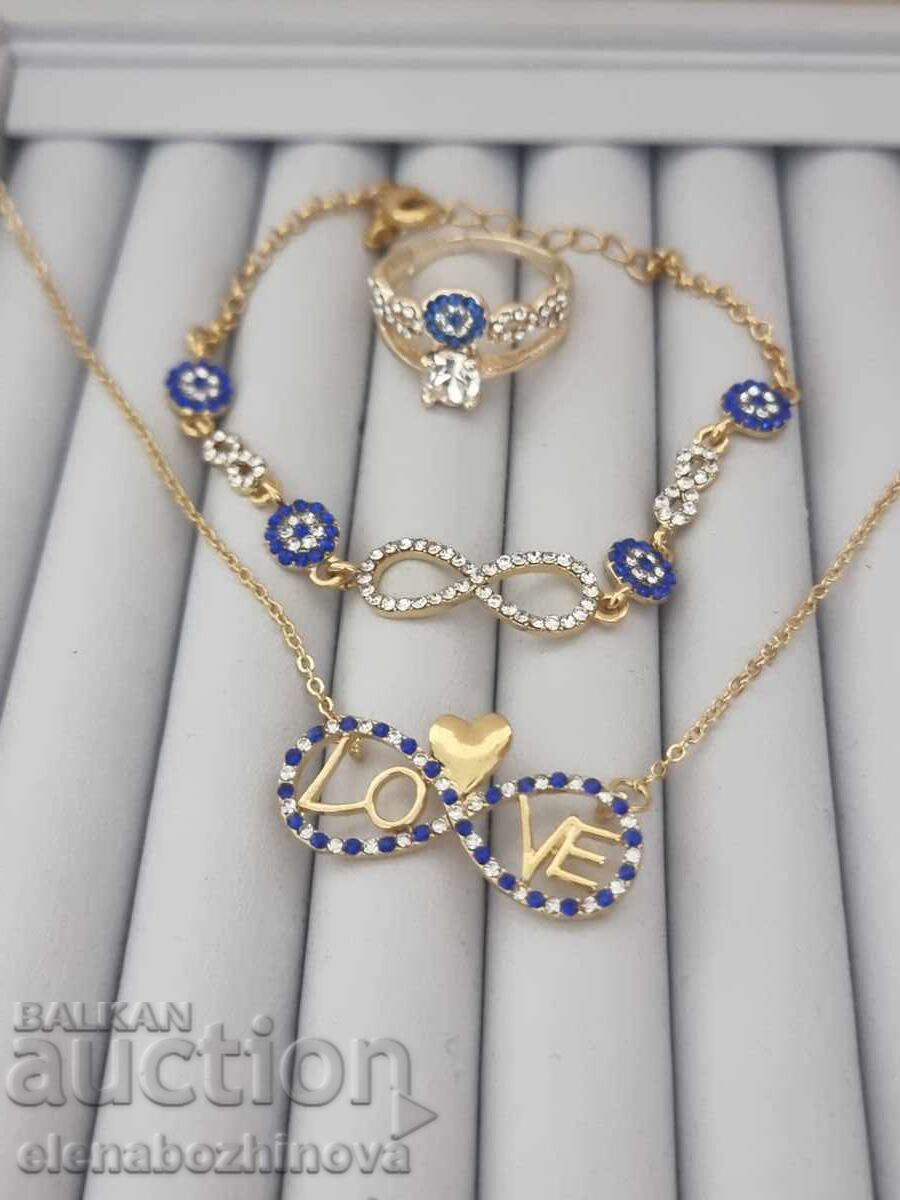 Σετ κοσμημάτων - κολιέ, βραχιόλι και δαχτυλίδι ♾️ Σετ κοσμημάτων - κολιέ, βραχιόλι και δαχτυλίδι ♾️