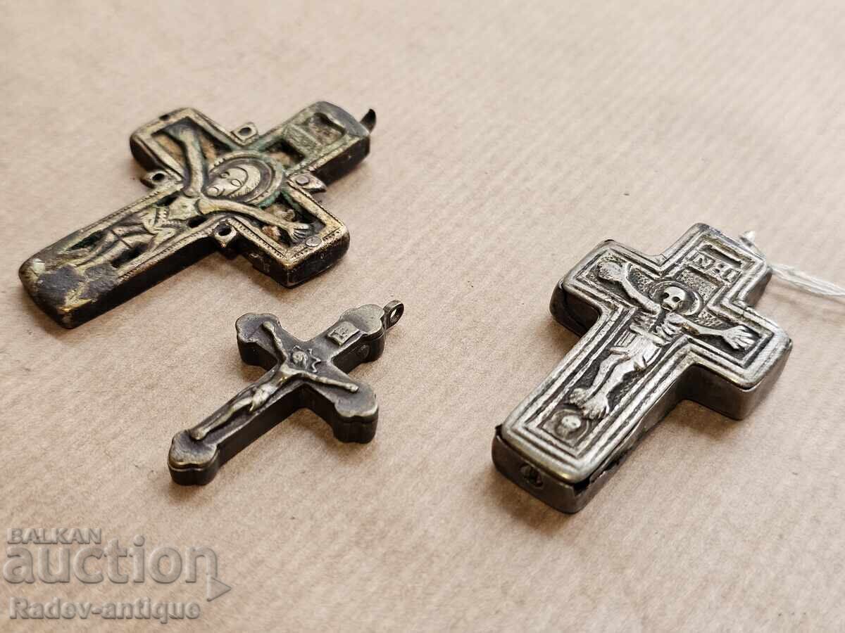 ЛОТ Стари възрожденски кръстове енколпион кръст кръстче ЛОТ Стари възрожденски кръстове енколпион кръст кръстче