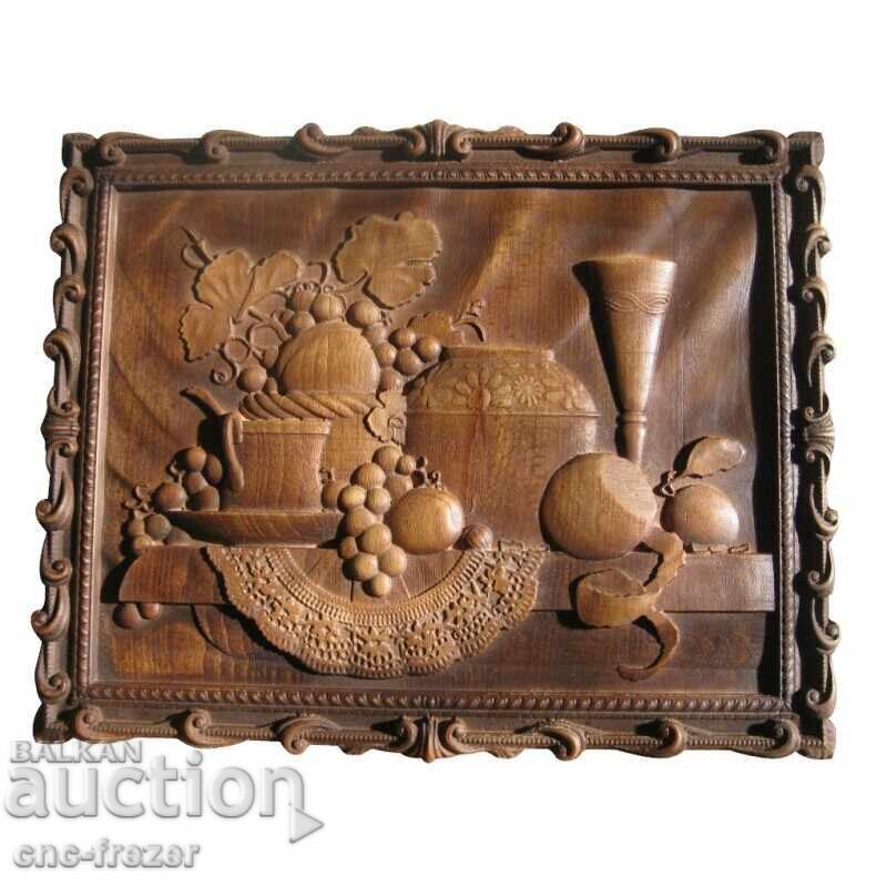 Sculptură în lemn "Natură statică" Sculptură în lemn "Natură statică"