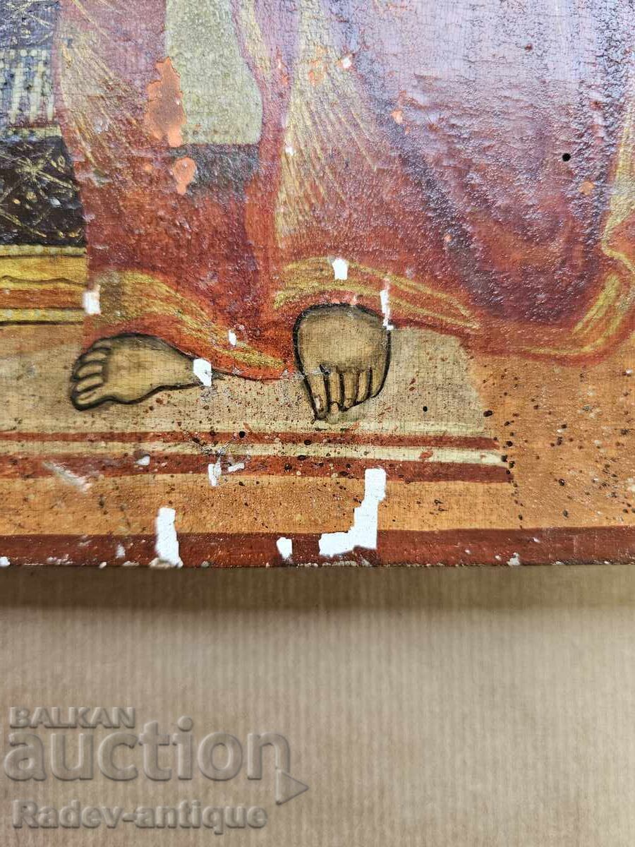 Livrarea Veche icoană bulgară din secolul al XIX-lea, de renaștere, Sfântul Iuda, sfânt