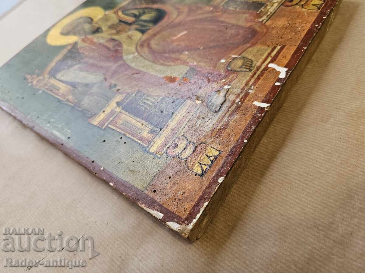 Veche icoană bulgară din secolul al XIX-lea, de renaștere, Sfântul Iuda, sfânt - 7