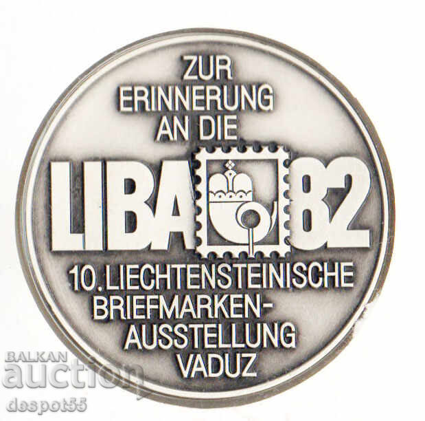 1982. Liechtenstein. Plic numismatic cu medalie "LIBA '82" cu preț € 12.02 | 23.51 BGN