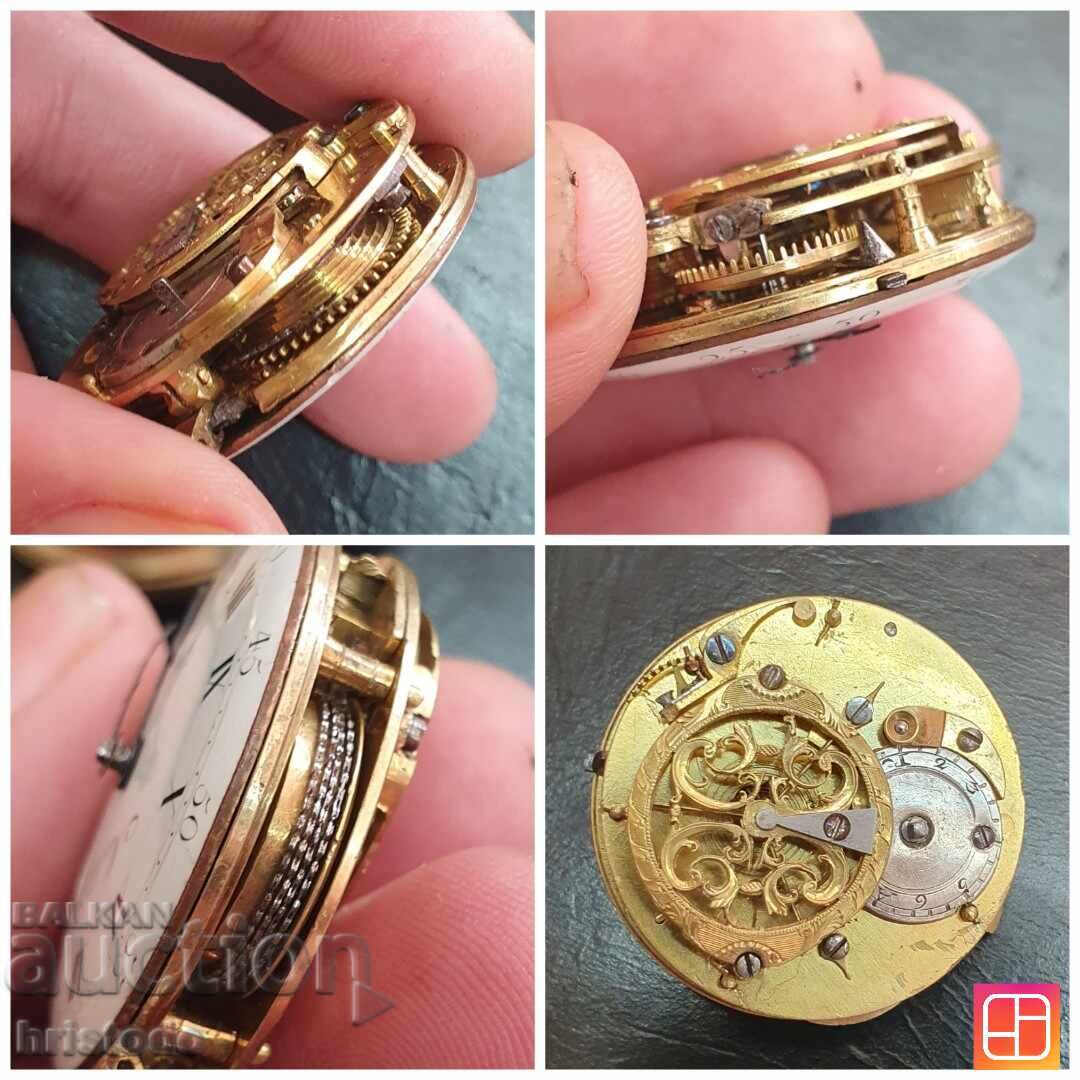 Ceas de buzunar francez foarte vechi, din 1800 - 5