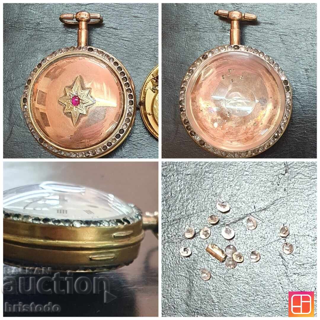 Ceas de buzunar francez foarte vechi, din 1800 - 6