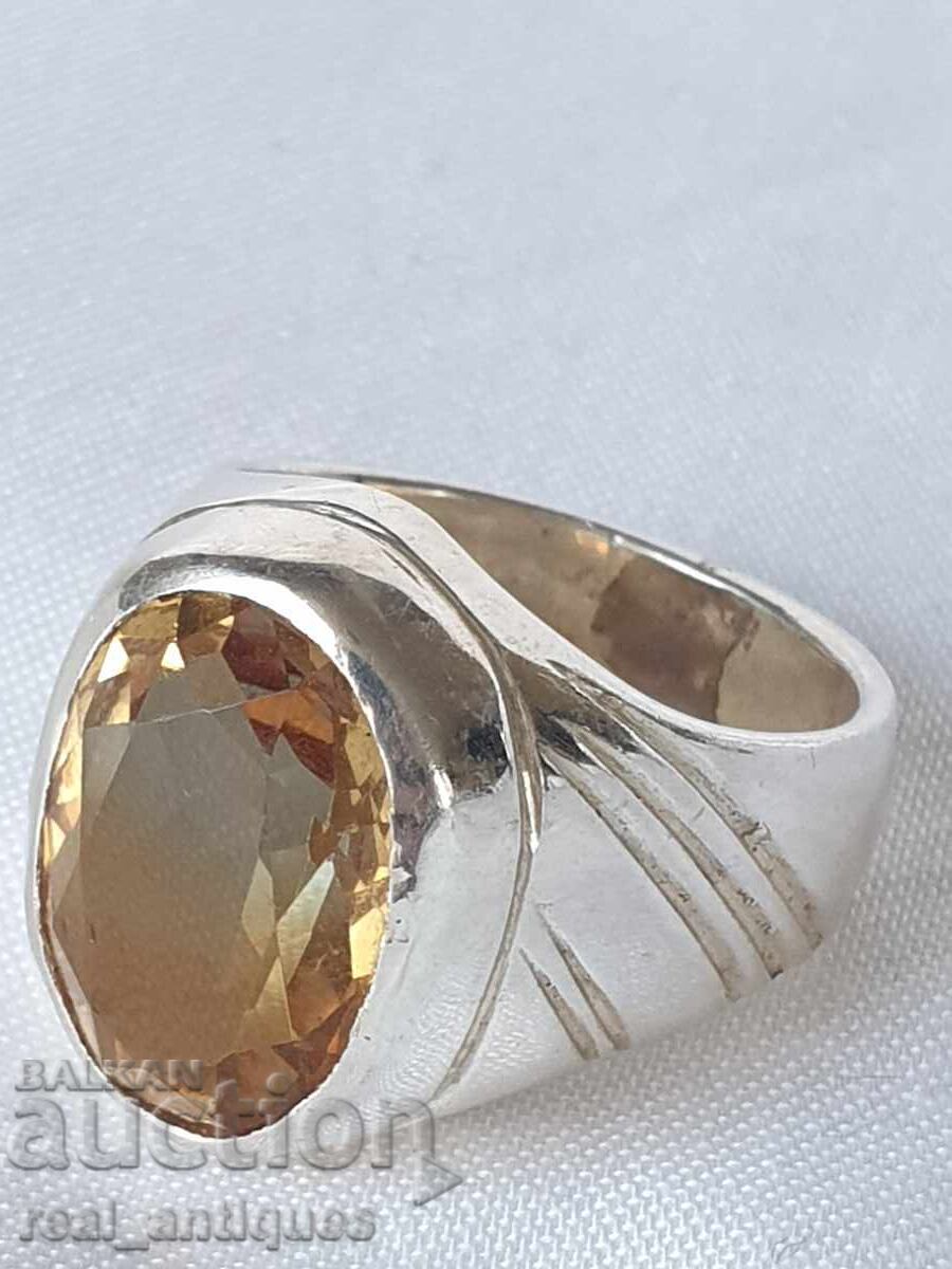 Silver ring with citrine Silver ring with citrine