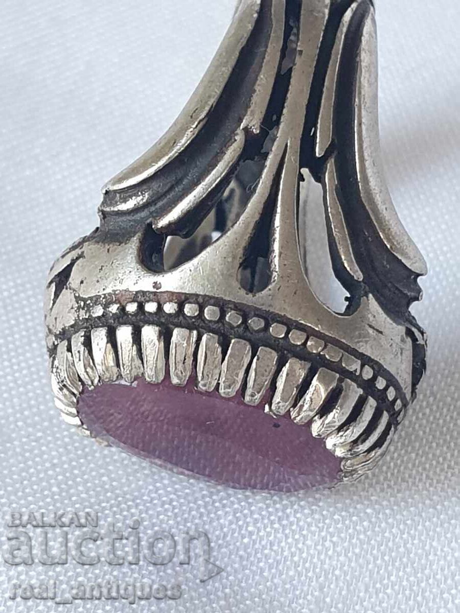 Silver ring with a ruby with price € 107.37 | 210.00 BGN