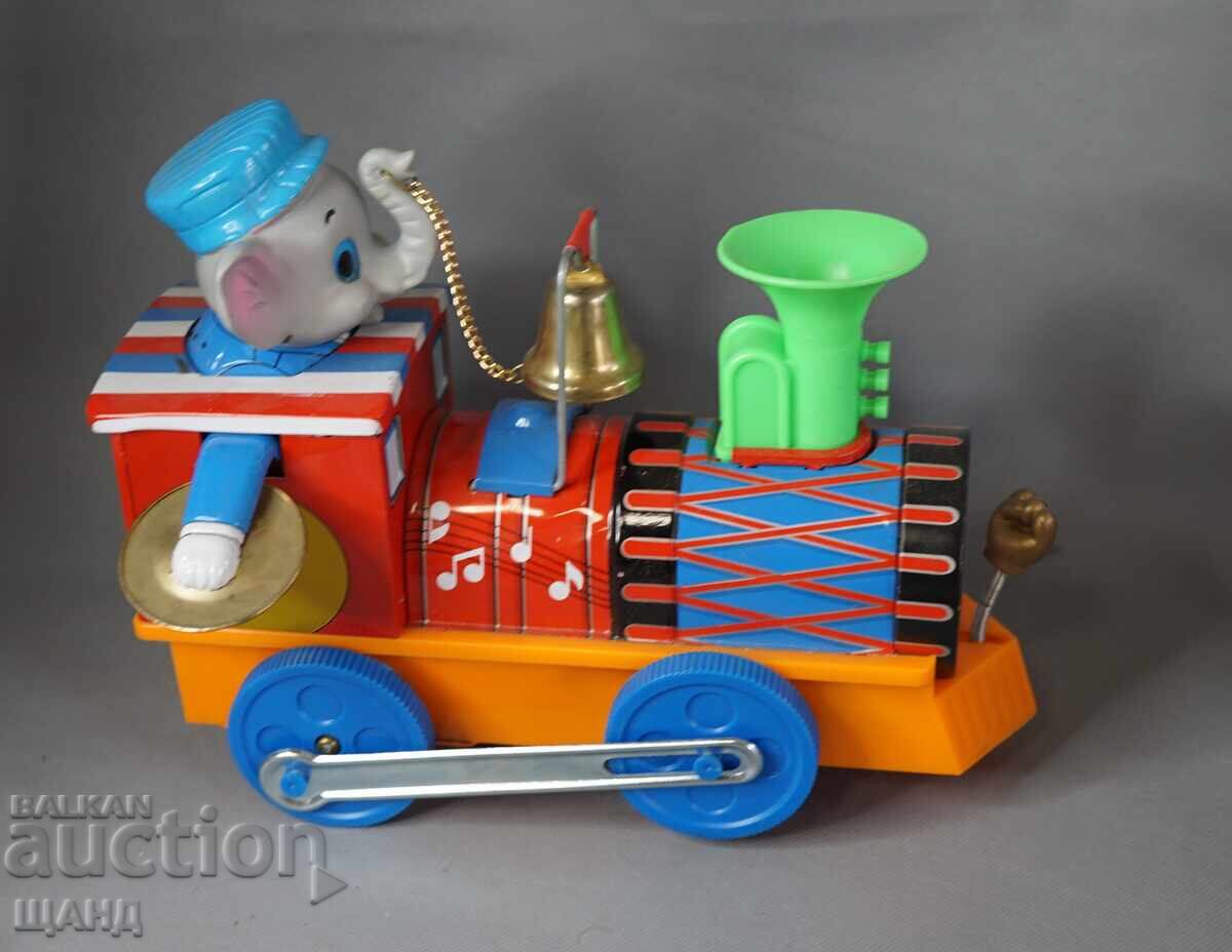 Livrarea Vechi trenuleț locomotivă japonez de jucărie muzicală cu Elefant