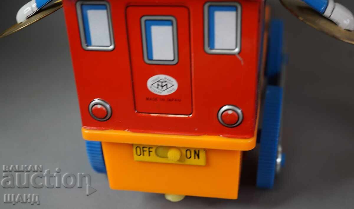 Vechi trenuleț locomotivă japonez de jucărie muzicală cu Elefant - 6