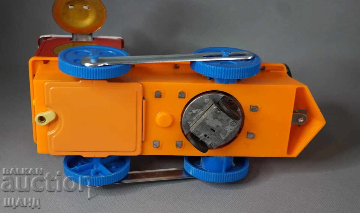 Vechi trenuleț locomotivă japonez de jucărie muzicală cu Elefant - 7