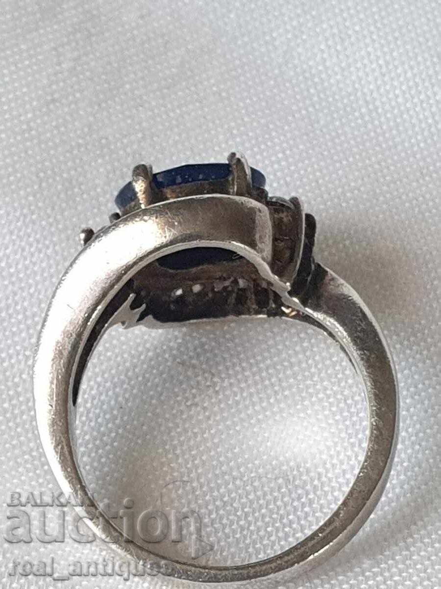 Δημοπρασία Ασημένιο δαχτυλίδι με ζαφείρι Δημοπρασία Ασημένιο δαχτυλίδι με ζαφείρι