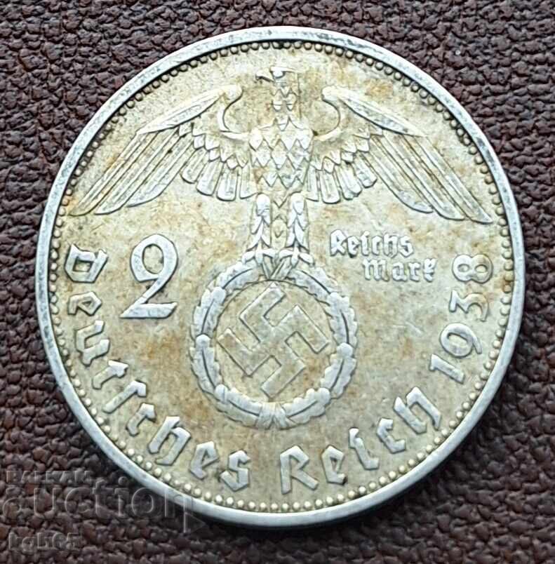2 марки 1938 г. Свастика Третия  Райх.#2