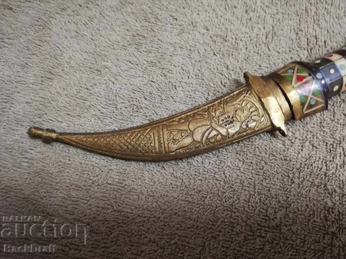 Pumnal arab, camă, cuțit, kumaya, jambiya, hanjar, lamă, teacă - 6 Pumnal arab, camă, cuțit, kumaya, jambiya, hanjar, lamă, teacă - 6