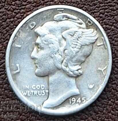 10 цента 1945 г. САЩ. #7 10 цента 1945 г. САЩ. #7