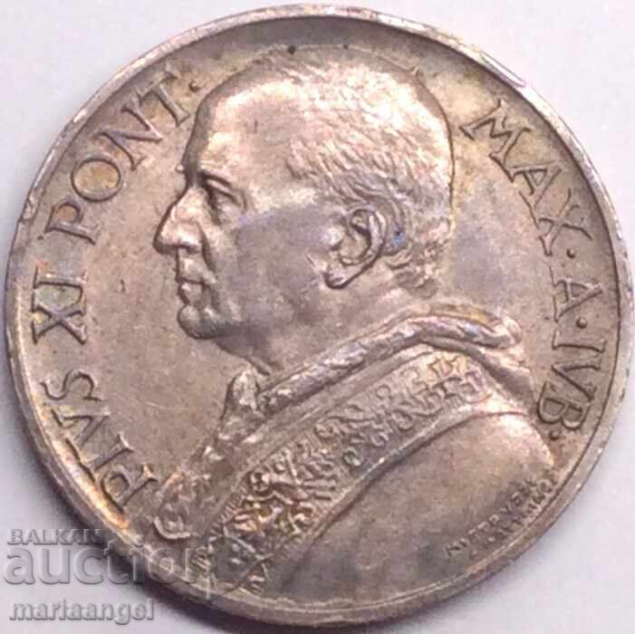 Παράδοση 5 λίρες 1933-1934 Βατικανό ΙΩΒΗΛΑΙΟ Χρυσή Πατίνα ασήμι