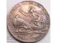 5 лири 1933-1934 Ватикана ЮБИЛЕЙ Златна Патина сребро