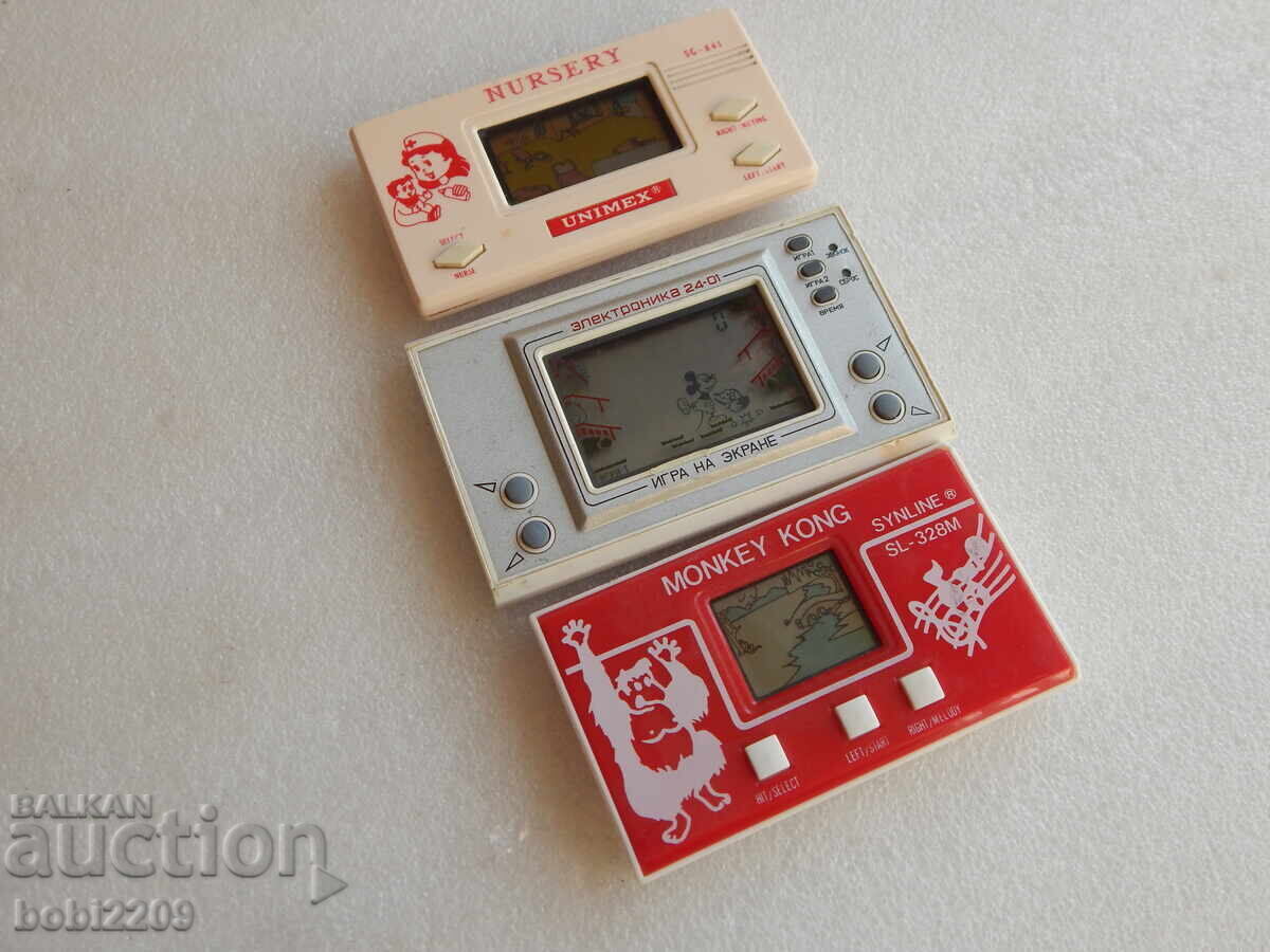 Λοτ 3 παλιά Ηλεκτρονικά παιχνίδια Ηλεκτρονικά Monkey Kong Nursery - 5 Λοτ 3 παλιά Ηλεκτρονικά παιχνίδια Ηλεκτρονικά Monkey Kong Nursery - 5